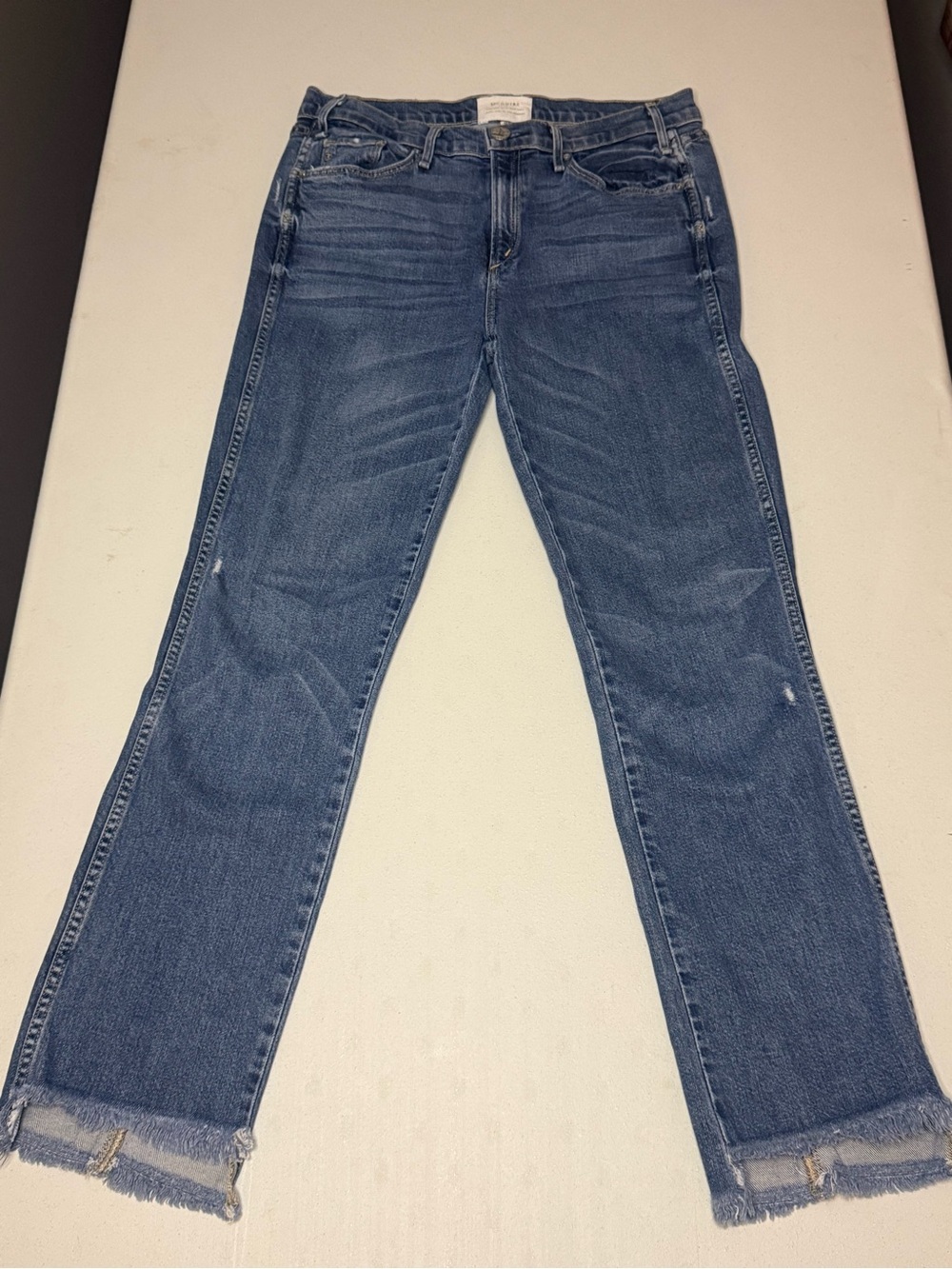Maguire Women’s Jeans Size 28 Blue Mid Rise Straight Raw Hem Ankle Denim